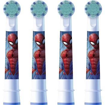 Oral-B Rezerves zobu birstes uzgaļi EB10 4 refill Spiderman, 4 uzgaļi, bērniem, mīksti sari, mini izmērs, multicolor (EB10 4 refill Spiderman)