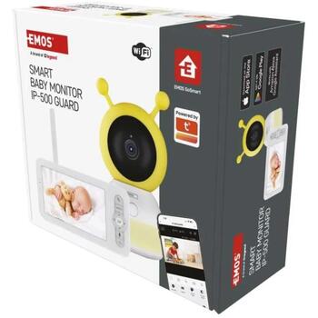 Emos IP детский монитор IP-500 GUARD H4052, 100°, DC 5 V/1 A, 3 МП CMOS, ночное видение, возможность записи (H4052)