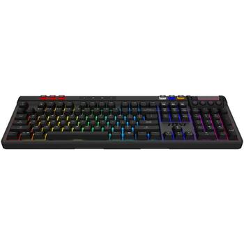 Msi Клавиатура STRIKE PRO W SILENT US RGB LED, 4200mAh, 1500ч, беспроводная, USB Type-C, черная, эргономичная (STRIKE PRO W SILENT US)