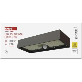 Emos LED светильник BRIXO ZG166S, 900 lm, 3,7 V, IP65, 7 м PIR датчик, Li-Ion 3000 мАч, нейтральный белый свет (ZG166S)