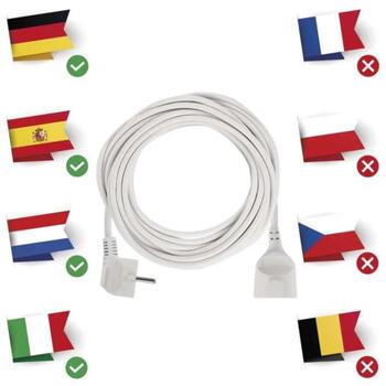 Emos Удлинитель P0120R, 10 м, 1x2P+PE SCHUKO, 3680 Вт, защита от детей, пластик (P0120R)