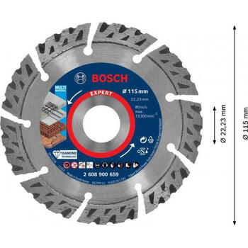 Dimanta griešanas disks EXPERT MULTIMATERIAL, 150 mm, 2608900661, BOSCH (2608900661)