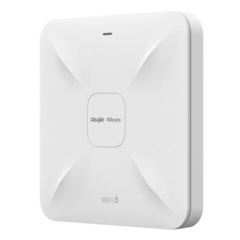 Ruijie RG-RAP2260(E) AX3200 Wi-Fi 6 Bezvadu Piekļuves Punkts (2.4GHz/5GHz, 3202Mbps, 1-Portu 2.5GbE + 1-Portu Gigabit) Griestu Uzstādīšanai Balts (RG-RAP2260(E))