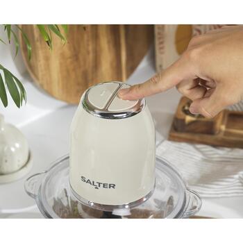 Salter Кухонный измельчитель EK6686CRMVDE, 500W, 1.2L, 2 скорости, нержавеющие лезвия (EK6686CRMVDE)