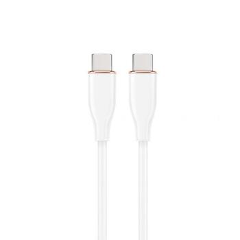 Gembird Кабель CC-USB2S-CMCM-1.5M-W 1.5м, белый, USB-C на USB-C, 60W PD, синхронизация данных, зарядка (CC-USB2S-CMCM-1.5M-W)
