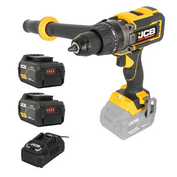 JCB JCB-18PCD-160-5 Professional 18V бесщеточная дрель-шуруповерт для тяжелого сверления и закручивания 160Нм 2x5.0Ач аккумуляторы зарядное устройство 4.5А (JCB-18PCD-160-5)