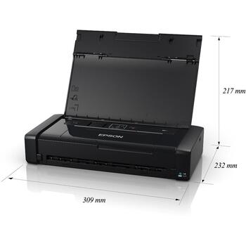 Epson струйный принтер WF-100W C11CE05403, A4, 5760x1440 dpi, 14 ppm, 11 ppm, Wi-Fi, Wi-Fi Direct, USB 2.0, ЖК-дисплей (C11CE05403)