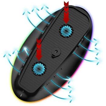 Subsonic Dzesēšanas LED statīvs PS5 un PS5 Slim SA5656, 2 ventilatori, 1 USB ports, RGB LED (SA5656)