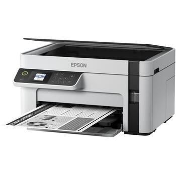 Epson Многофункциональный компактный принтер M2120 C11CJ18402, A4, Ч/Б, Wi-Fi, 15 стр./мин, 1200 x 2400 dpi, Без аккумулятора (C11CJ18402)
