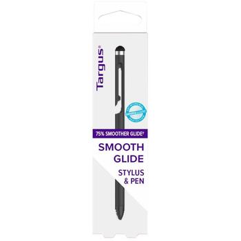 Targus 2-in-1 pildspalvas irbulis AMM163AMGL, melns, 13 cm, 10 g, pretmikrobu aizsardzība, universāls, planšetdatoriem (AMM163AMGL)