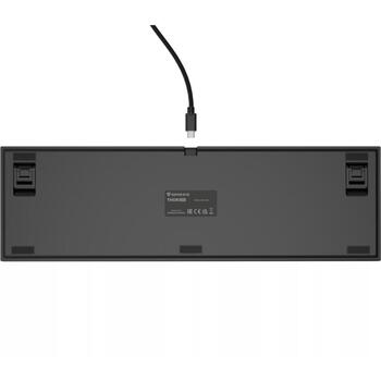 Genesis klaviatūra THOR 404 NKG-2297, mehāniskā, RGB, 107 taustiņi, Gateron Yellow Pro, USB Type-A, melna (NKG-2297)