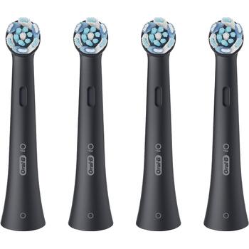 Oral-B Nomaināmās zobu birstes galviņas iO UltimateClean iO UC EB4, 4 gab., melnas, pieaugušajiem, vidēja cietība (iO refill UltimateClean Black 4)