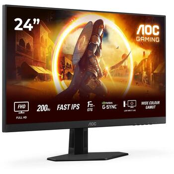 Aoc LCD monitors 24G4HRE 60.5 cm 1920 x 1080 Full HD 200Hz Fast IPS, 1 ms, 178°/178°, VESA montāža, regulējams statīvs (24G4HRE)