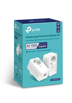 TP-Link AV1000 Gigabit Passthrough Powerline Starter Kit TL-PA7017P KIT, 1000Mbps, Gigabit Ethernet, 128-бит AES, EU вилка (TL-PA7017PKIT)
