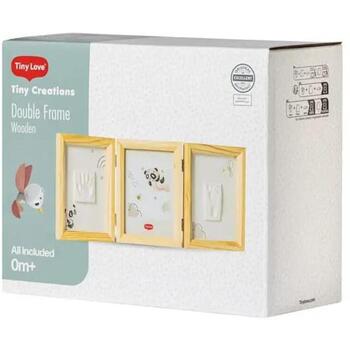Tiny Love Double Frame набор, 3333166081, 49.2 x 21.4 x 2.2 см, дерево, для отпечатков рук и ног, фоторамка (3333166081)