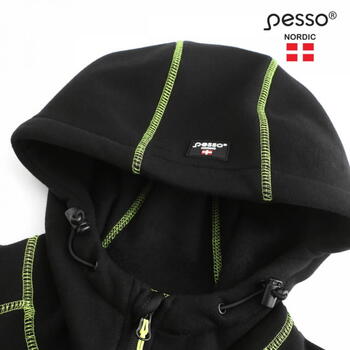 Pesso Hi-Vis куртка с капюшоном Jersey_HV JERSEY_HV-4XL, 4XL, черный/желтый, 65% хлопок/35% полиэстер, 300г/м² (JERSEY_HV-4XL)
