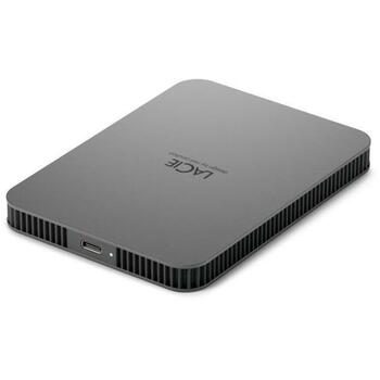 Lacie Внешний HDD 2TB STLR2000400 USB Type-C, 3.2 Gen 1, серый, защита паролем, USB-кабель в комплекте (STLR2000400)