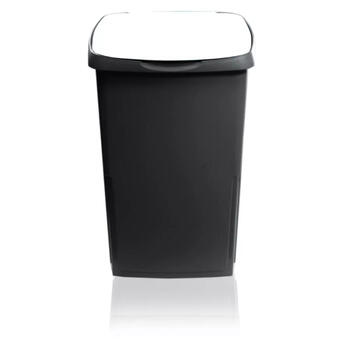 Gio`Style Eco Solution atkritumu tvertne 115760069, 45L, 37x36x53,5cm, plastmasa, tumši pelēka/balta (115760069)