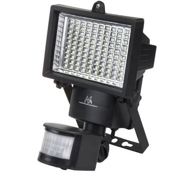 Maclean Saules prožektors MCE442, 6W, 360lm, 6000K, IP44, kustības sensors, krēslas sensors (MCE442)