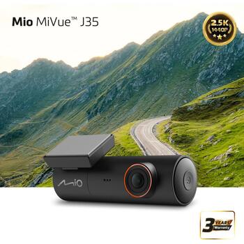 Mio Wi-Fi OTA и GPS видеорегистратор J35 442N71800009, 2.5K 2560x1440, 30fps, GPS, Wi-Fi, 3-осевой G-датчик, SuperCap (442N71800009)