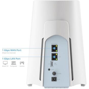 D-Link G530V2 5G NR AX3000 Wi-Fi 6 маршрутизатор, 802.11ax, 574/2402 Мбит/с, 1x Gigabit Ethernet, 5G, внутренняя антенна (G530V2)