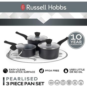Russell Hobbs кастрюльный набор RH01706EU, 16см, 18см, 20см, алюминий, матовый серый (RH01706EU)