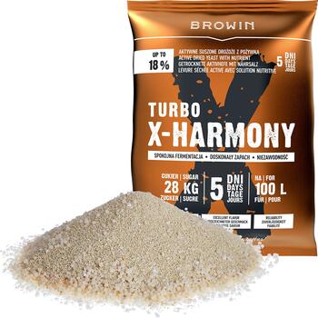 Browin Turbo X-Harmony 403206, 360г, 100л, 18%, 5-7 дней, активные сухие дрожжи с питательными веществами (403206)