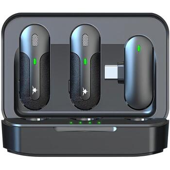 White Shark Piespraužamais mikrofons IKORO, bezvadu, -38 ±3 dB, 20–20,000 Hz, USB Type-C, 0.32m (IKORO)
