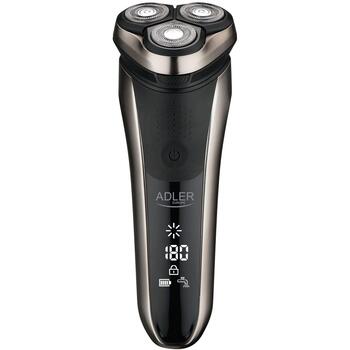 Adler elektriskais skuveklis AD 2933, 180 min, Li-Ion, 3 galviņas, IPX7 ūdensizturīgs, LCD displejs (AD 2933)
