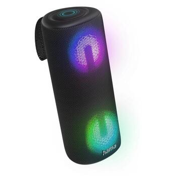 Hama Bluetooth колонка 00188202, 24 W, 2000 mAh, 14 ч, IPX5, USB Type-C, LED подсветка, черный (00188202)