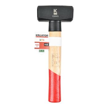 Kreator Kluba āmurs KRTH90201, 1kg, 85mm, 39mm, 215mm, C45 kalts tērauds, FSC koka rokturis (KRTH90201)