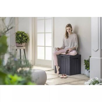 Keter Urban Storage Box 29208013939, 113L, 59.6x46x53cm, серый, многофункциональный, сиденье (29208013939)