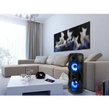Портативная Bluetooth колонка мощностью 80 Вт RMS с TWS соединением и RGB подсветкой PS-720 Чёрный SV-019600 SVEN (SV-019600)