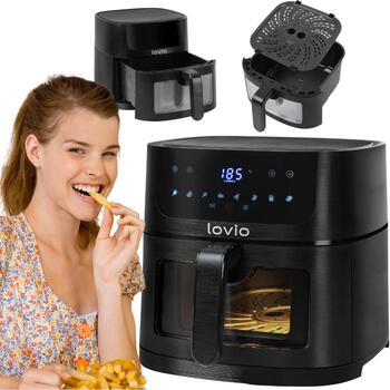 Lovio Gaisa fritieris LVAF002BK, 1500W, 6l, 8 programmas, WiFi, Tuya lietotne, karstumizturīgs rokturis (LVAF002BK)