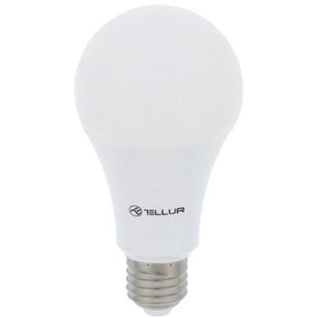 Tellur Умная лампочка E27 TLL331011, 220-240V, 10W, 1000lm, 270°, 3000K + RGB, 25000h, 2,4GHz, IEEE 802.11b/g/n (TLL331011)