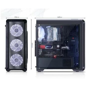 Zalman Корпус ПК I3, LED вентиляторы x4, Midi Tower, 2x3.5