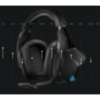 Logitech Austiņas G935/981-000744 50 mm, 20 - 20000 Hz, 20 m, 6 mm mikrofons, RGB apgaismojums, DTS 7.1, bezvadu (981-000744)