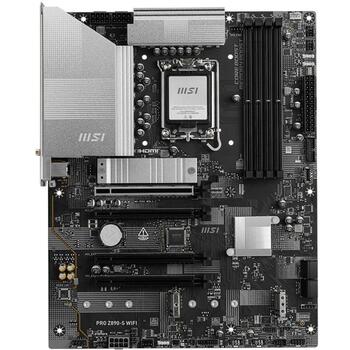 Msi Mātesplate PRO Z890-S WIFI, LGA 1851, DDR5 8600+ MT/s, 4 DIMM, 3 M.2, 2.5G LAN, Wi-Fi 7, Thunderbolt 4 (PROZ890-SWIFI)
