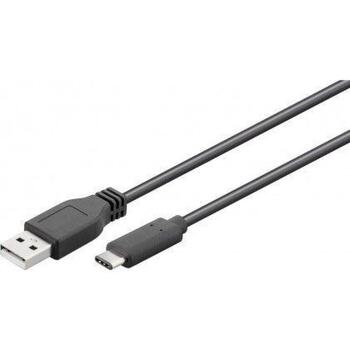 Goobay USB kabelis 55468, USB-C uz USB-A, 1,8m, 480Mbps, 3A, melns (55468)