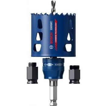 Bosch 2608900449 caurumzāģa sākuma komplekts, 51mm, 60mm, karbīds, āmururbjmašīnai, kokam ar metālu (2608900449)