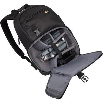 Case Logic Рюкзак 3721 BRBP-105, 0.78кг, 170x270x410мм, полиэстер, черный, карманы на молнии, ручка (3203721)