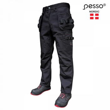 Pesso Брюки KD115B Ripstop Pro C56, черные, 0.85кг, 65% полиэстер 35% хлопок, 4-сторонний стретч, светоотражатели (KD115B_C56)