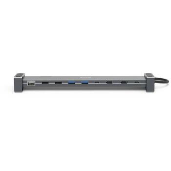 Hama док-станция 00200145, 26.4 см, 6 см, 2.94 см, 100 Вт, 5 Гбит/с, 2xHDMI, 2xUSB-C, 4xUSB-A, RJ-45 (00200145)