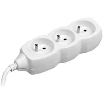 Tracer TRALIS44613 удлинитель, 3 розетки, 1.5 м, белый, с заземлением (TRALIS44613)