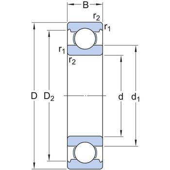Skf Подшипник 6000, 10mm, 26mm, 8mm, 1, без уплотнения, сталь, латунь, CN, SKF Explorer (6000)