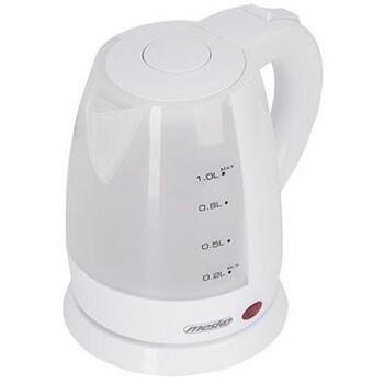 Mesko Чайник MS 1276, 1600 W, 1 L, Пластик, 360° поворотная база, Белый (MS 1276)