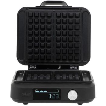 Adler Vafeļu cepējs AD 3087, 2200 W, 2 vafeles, Beļģu, LED displejs, regulējams termostats, nelīpošs pārklājums (AD 3087)