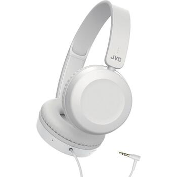 JVC наушники HA-S31M-W-E, 30,6 мм, 10–26 000 Гц, 32 Ω, 1,2 м, 3,5 мм mini-jack, микрофон, пульт, складные, белые (HA-S31M-W-E)