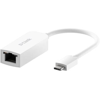 D-Link Сетевой адаптер DUB-E250, 2500Mbit/s, 2.5GBase-T x 1, USB-C, Thunderbolt 3, проводной, белый (DUB-E250)