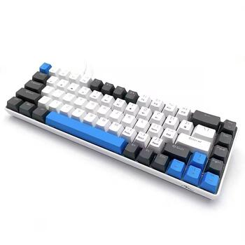 Media-Tech MT1259 Red Core MX60, механическая клавиатура, 68 клавиш, 1.6м, USB, белый/серый/синий, подсветка (MT1259)